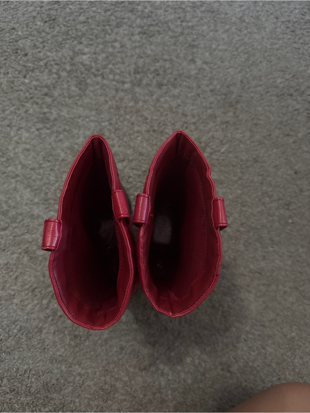 Soda Red Western-Style Mid-Calf Heeled Boots - Picture 4 of 7